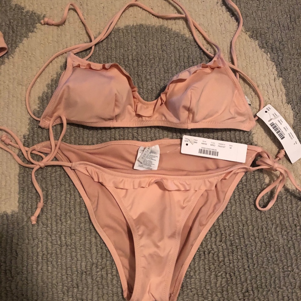 NWT J Crew Playa Maui Ruffle Bikini S/M